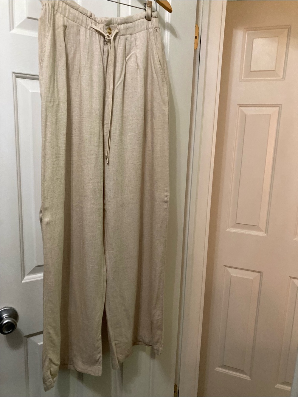 Thread & Supply Women's Wide-Leg Drawstring Pants - Light Beige